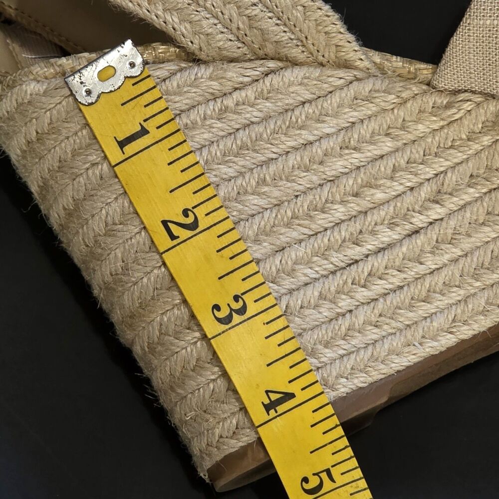 Sam Edelman Vada Wedge Espadrilles Sandals Beige Sz 7 M - Picture 9 of 12